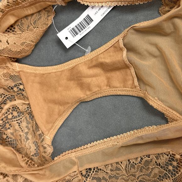 Telltale Panties Size XL Lace and Mesh Cheeky Toasted Nude Sheer Tan Panty New - Picture 8 of 8